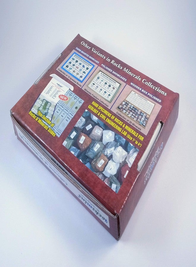 Rocksmins Collection of 20 Minerals in Beautiful Colour Box for School Education Mineral Science Kit with Agate Amethyst Calcite Feldspar Gypsum Hematite Jasper Magnetite Quartz Soap Stone Tourmaline - Image 3